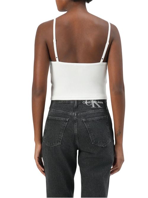 Canotta bianca in cotone Calvin Klein Jeans | LV047C908GYAA